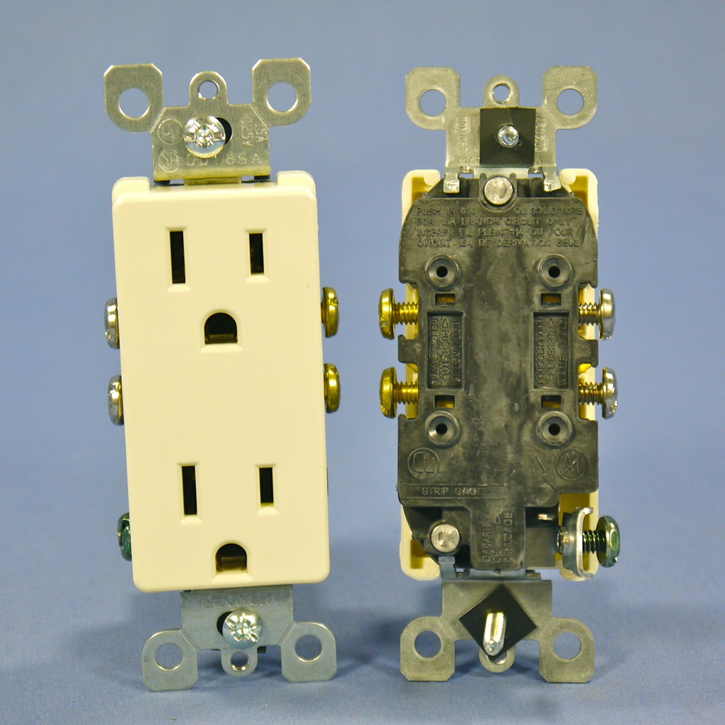 Leviton 5325-AMP Almond 15A Decora Receptacle Duplex Outlet NEMA 5-15R 125V 10pc