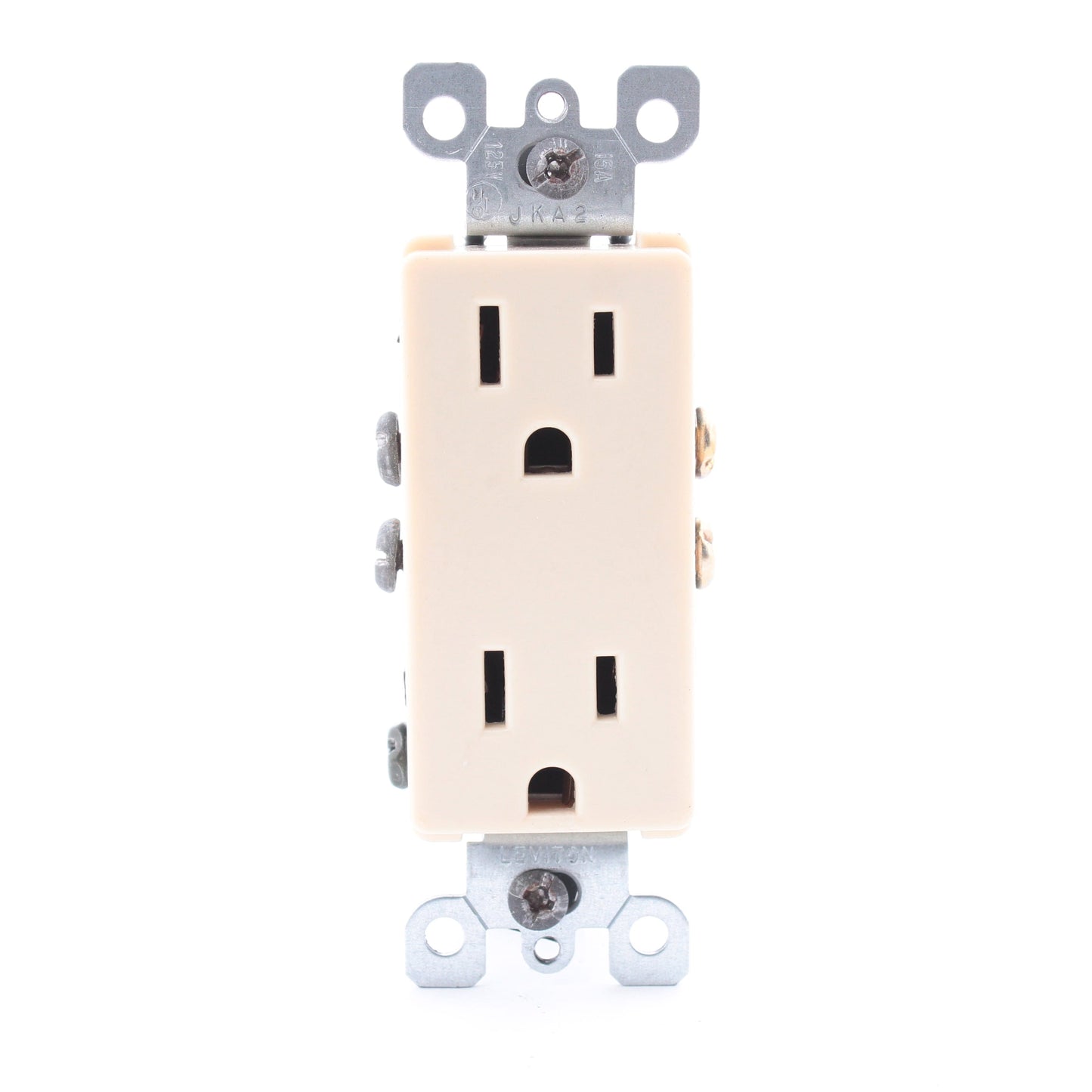 Leviton 5325-I Ivory 15A Residential Decora Receptacle Duplex Outlet NEMA 5-15R