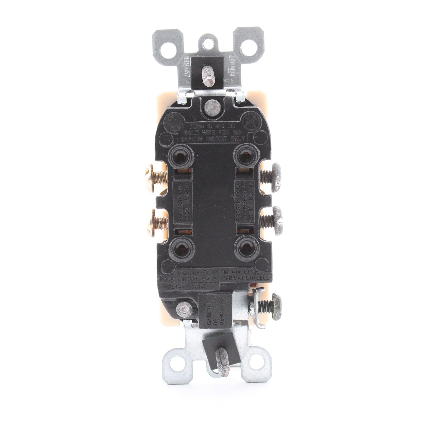Leviton 5325-I Ivory 15A Residential Decora Receptacle Duplex Outlet NEMA 5-15R