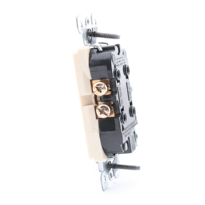 Leviton 5325-I Ivory 15A Residential Decora Receptacle Duplex Outlet NEMA 5-15R