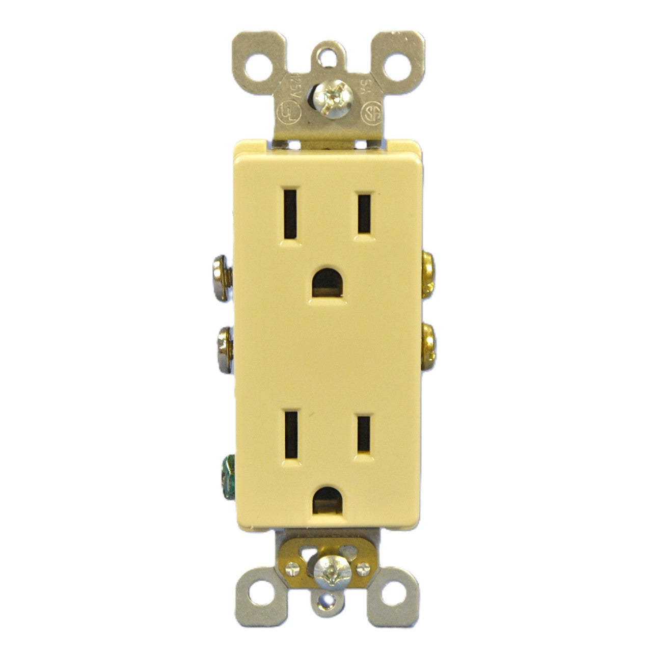 Leviton Ivory Decora Receptacle Duplex Outlet Nema 5-15R 15A 125V Bulk 5325-I