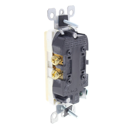 Leviton 5325-OAK Oak Design Decora Straight Blade Receptacle Outlet 5-15R 15A