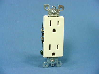 Leviton Almond Decora Straight Blade Receptacle Outlet 5-15R 15A Bulk 5325-SA