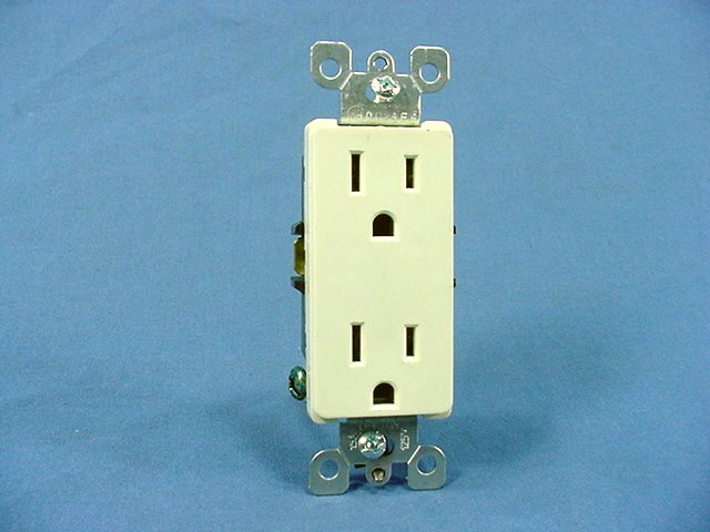 Leviton Almond Decora Receptacle Duplex Outlet 5-15R 15A 125V Quickwire 5328-A