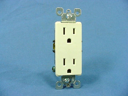 Leviton Almond Decora Receptacle Duplex Outlet 5-15R 15A 125V Quickwire 5328-A
