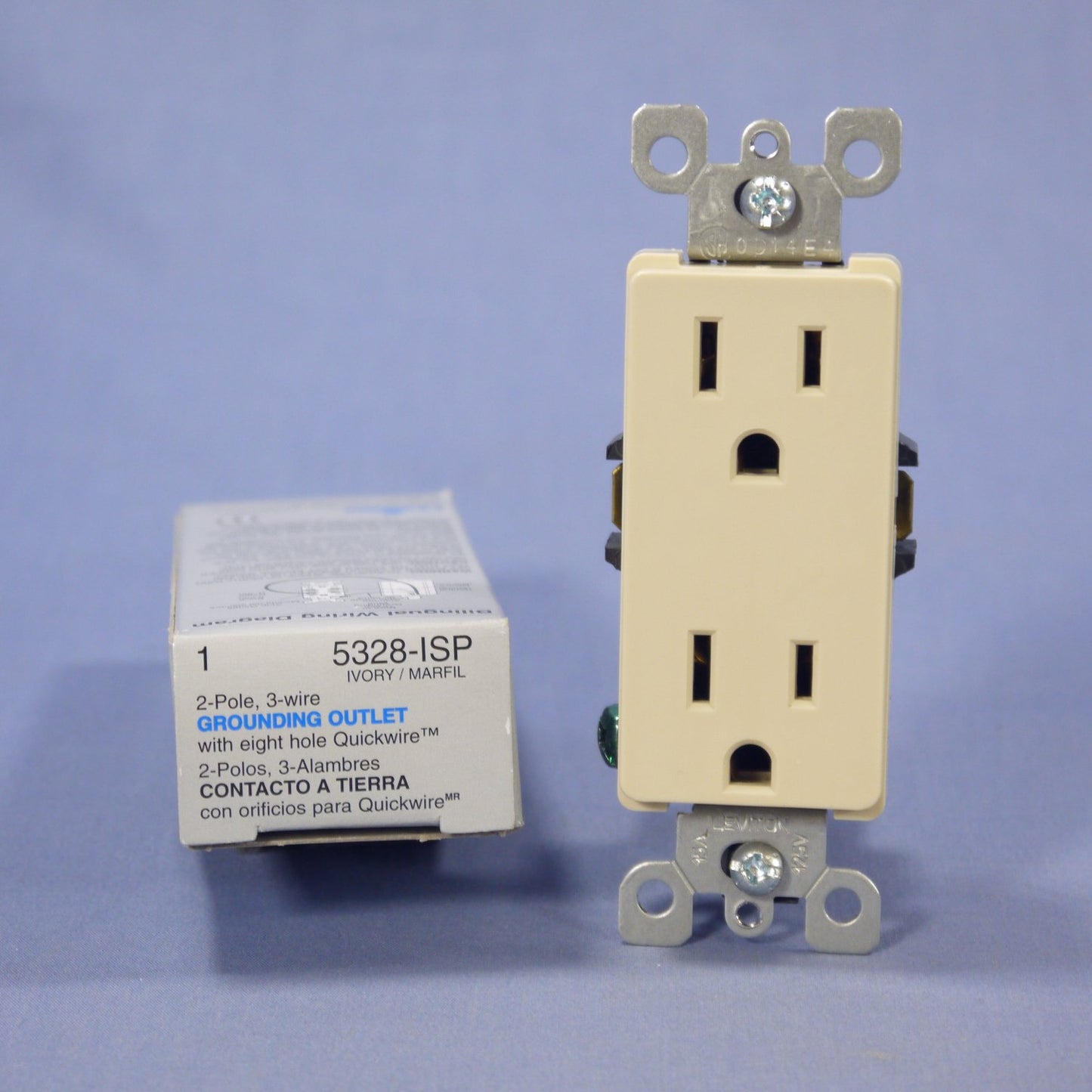 Leviton Ivory Decora Receptacle Duplex Outlet Nema 5-15R 15A 125V 5328-I Boxed
