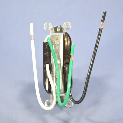 Leviton Ivory Commercial Duplex Receptacle Pigtail Leads 20A 5-20R Bulk 5340-I