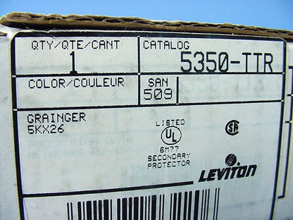 Leviton Surge Suppressor Protector for Token Ring Network RJ45 Jack 5350-TTR