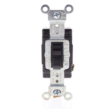 Leviton 53501 Brown Quiet Single Pole Flush Toggle Switch 15A 120/277V