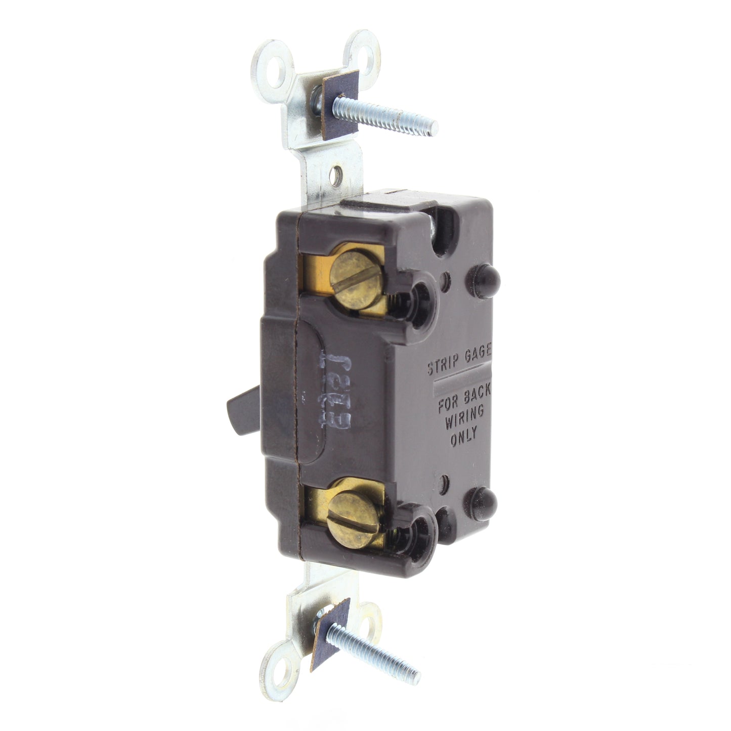 Leviton 53501 Brown Quiet Single Pole Flush Toggle Switch 15A 120/277V
