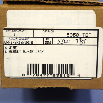 Leviton 5360-TBT 4-Wire Ethernet RJ-45 Jack Network Surge Suppressor Protector