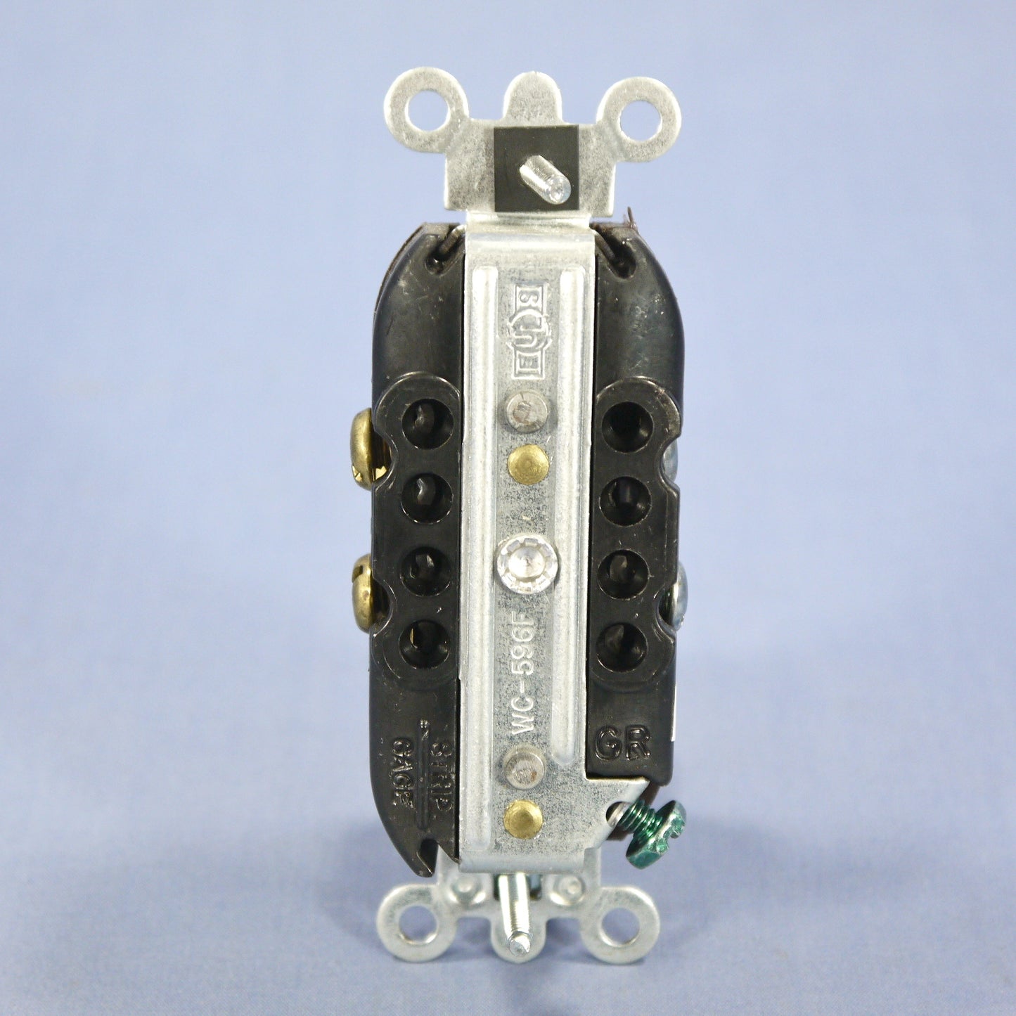 Leviton Brown Industrial Receptacle Slim Body Duplex Outlet 5-20 20A Bulk 5362-S