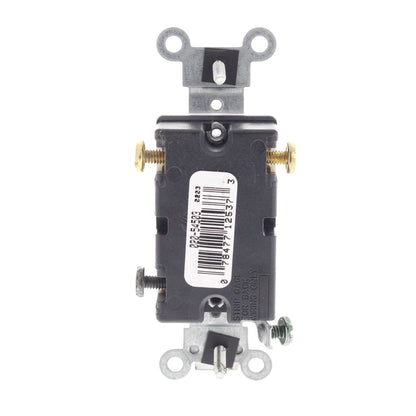 Leviton Brown 3-WAY COMMERCIAL Framed Smooth Toggle Switch 15A 120/277V 54503-2