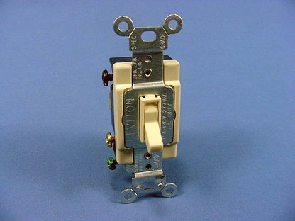 Leviton Ivory 4-Way Commercial Grade Toggle Wall Light Switch 15A Bulk 54504-2I