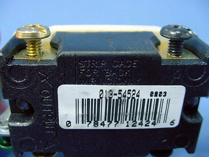 Leviton 54524-2I Ivory 4-Way Commercial Framed Toggle Switch 20A 120/277V Bulk