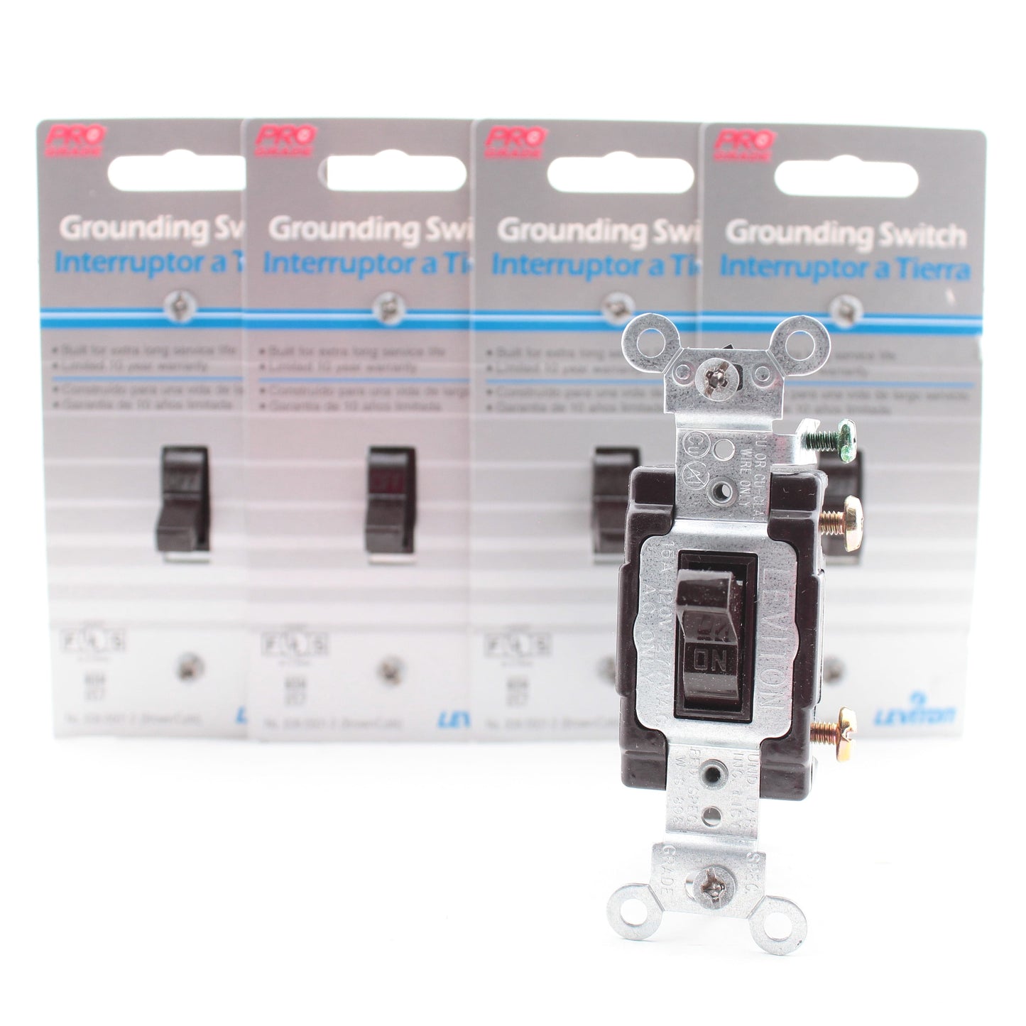 Leviton 5501-2 Brown 15A Commercial On-Off Single Pole Toggle Light Switches 5pc