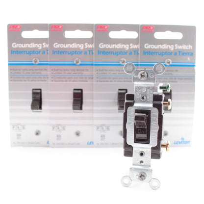 Leviton 5501-2 Brown 15A Commercial On-Off Single Pole Toggle Light Switches 5pc
