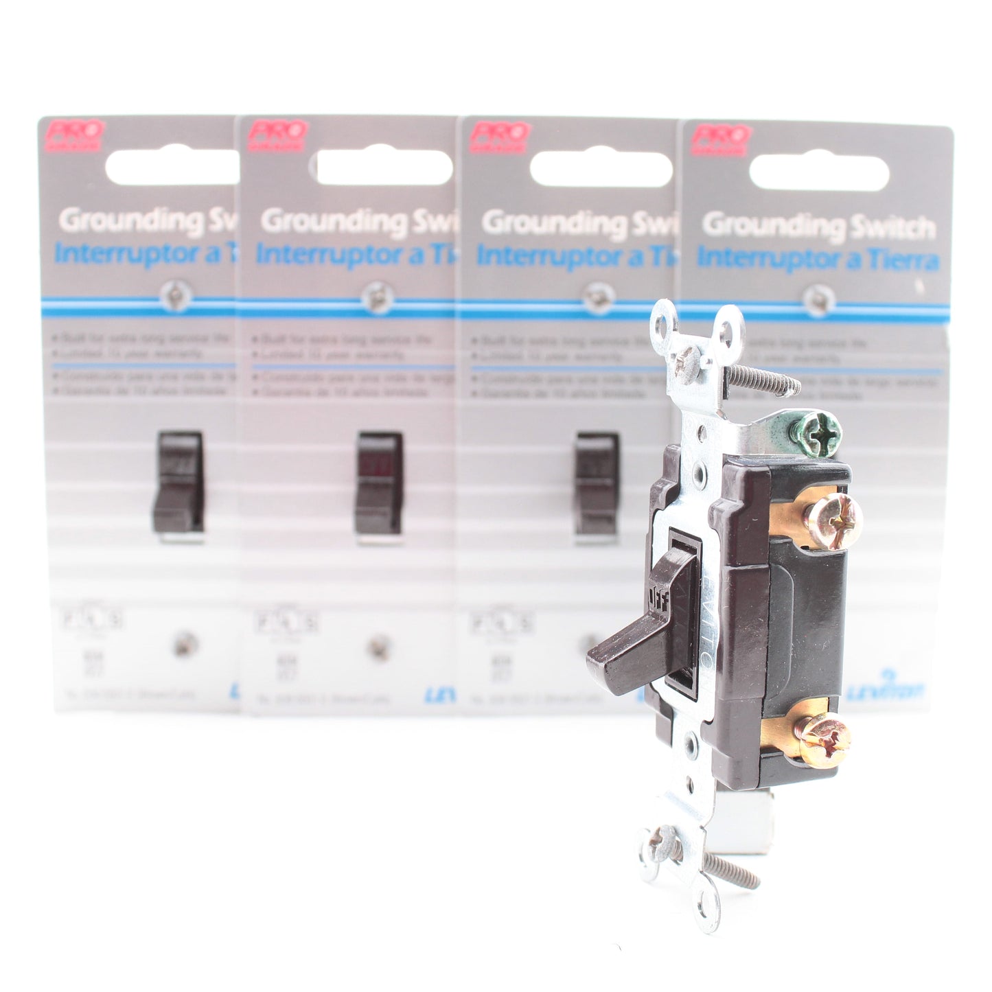Leviton 5501-2 Brown 15A Commercial On-Off Single Pole Toggle Light Switches 5pc