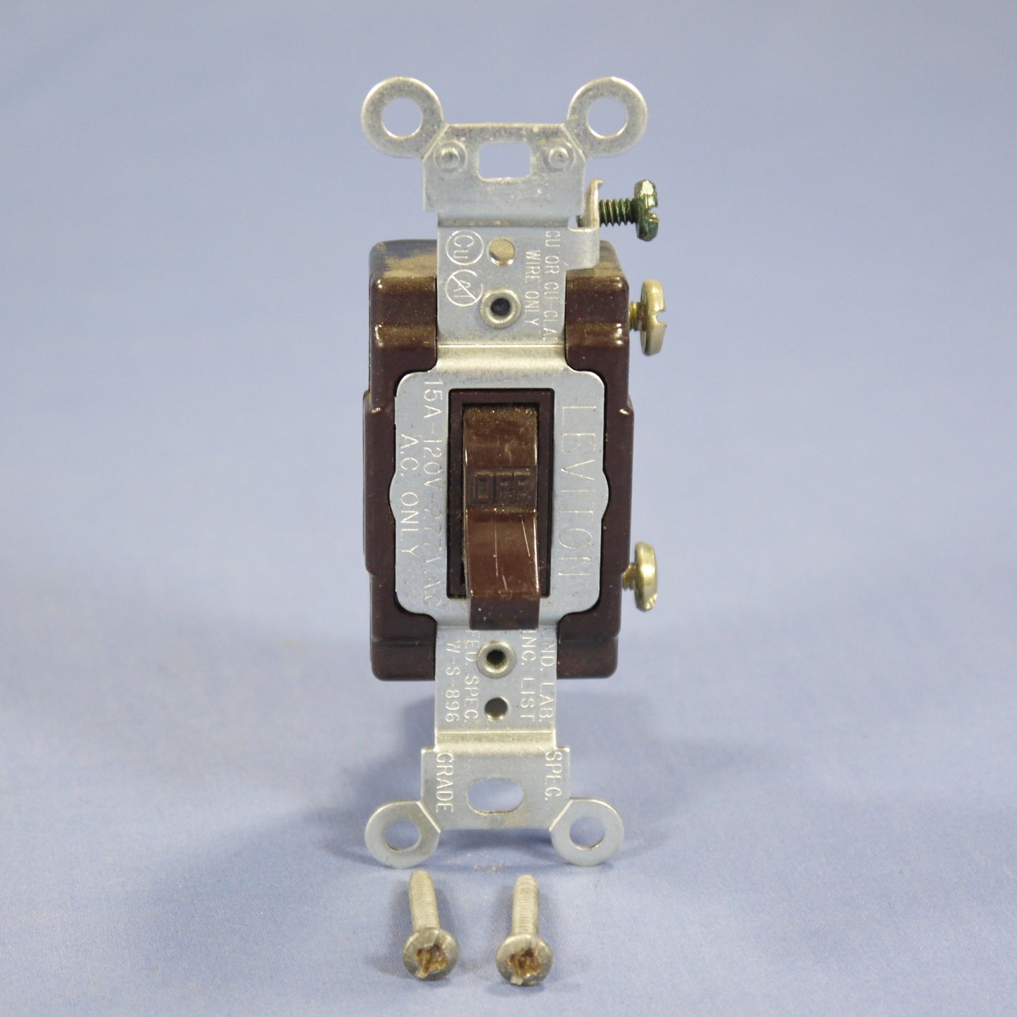 Leviton 5501-2 Brown Commercial Toggle Wall Light Switch 15A 120/277V Carded