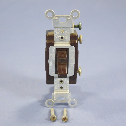 Leviton 5501-2 Brown Commercial Toggle Wall Light Switch 15A 120/277V Carded