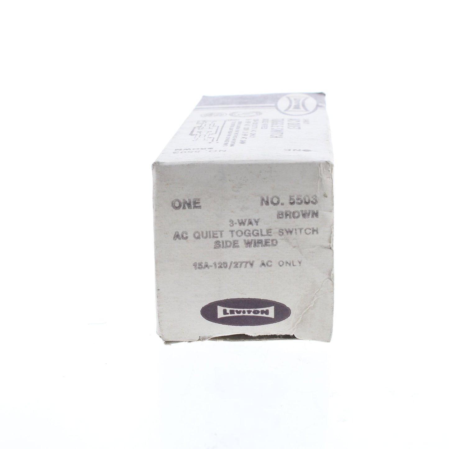 Leviton Brown COMMERCIAL 3-Way Toggle Wall Light Switch Non-Grounding 15A 5503