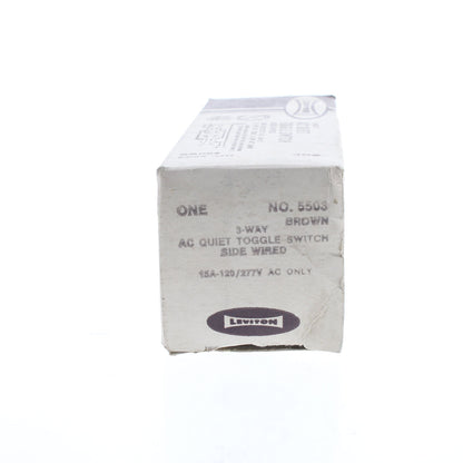 Leviton Brown COMMERCIAL 3-Way Toggle Wall Light Switch Non-Grounding 15A 5503
