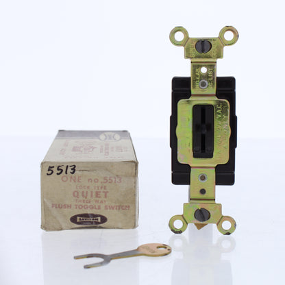 Leviton 5513 Brown Spec Grade 3-Way Tamper Resistant Locking Light Switch 15A