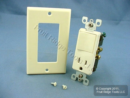 Leviton 5678-A Almond DoItBest by Decorator Rocker Switch 15A Outlet Receptacle
