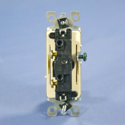 Leviton 5601-2A Almond Decora Single Pole Rocker Wall Light Switch 15A Boxed