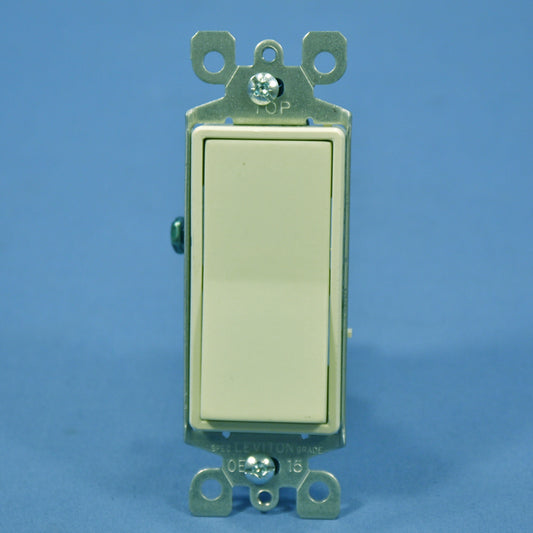 Leviton Decora Almond Rocker Wall Light Switch 15A 120/277V Single Pole 5601-2A