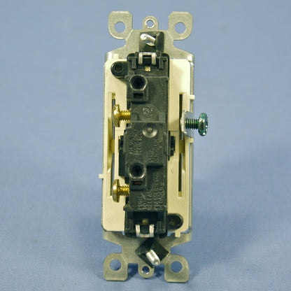 Leviton Decora Almond Rocker Wall Light Switch 15A 120/277V Single Pole 5601-2A