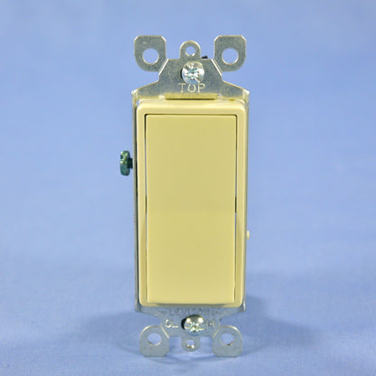 Leviton 5601-2I Ivory Decora On/Off Rocker Light Wall Switch 15A 1-Pole Bulk