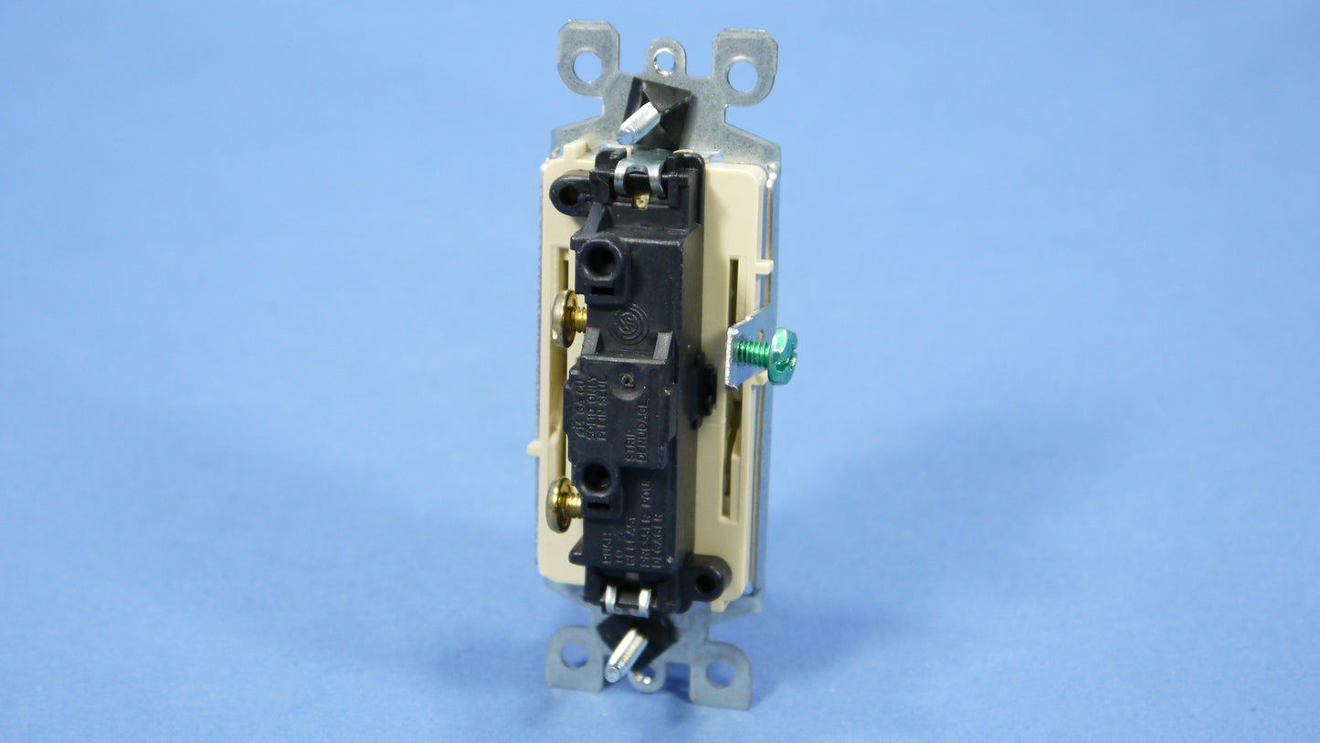 Leviton 5601-Z2I Ivory Decora "OIL BURNER" Rocker Wall Switch 15A Single Pole