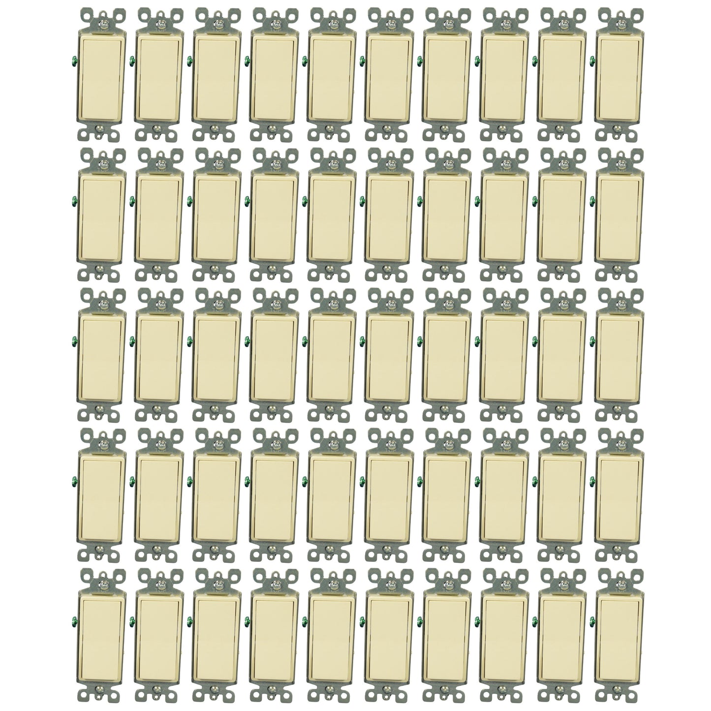 Leviton 5603-2A Almond 3-Way Decora Rocker Wall Light Switch 15A 120/277VAC 50pc