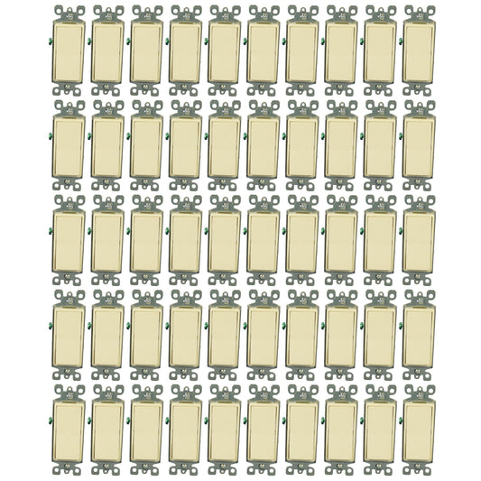 Leviton 5603-2A Almond 3-Way Decora Rocker Wall Light Switch 15A 120/277VAC 50pc