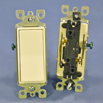 Leviton 5603-2A Almond 3-Way Decora 15A Rocker Wall Light Switches 120/277V 5pcs