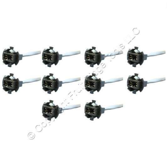 Leviton 562-800 Wedge-Base Snap-In Lampholders 8' Lead for T3 1/4 Miniature 10pc