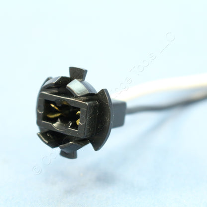 Leviton 562-800 Wedge-Base Snap-In Lampholders 8' Lead for T3 1/4 Miniature 10pc