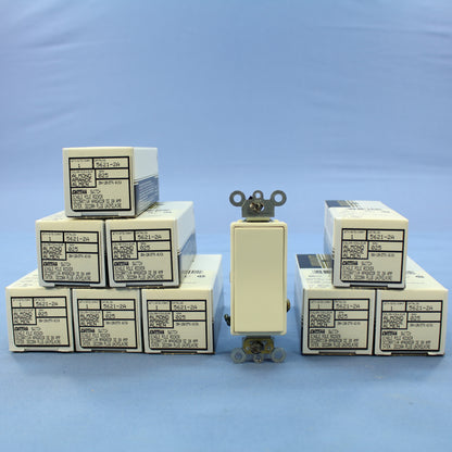 Leviton 5621-2A Almond Commercial 1-Pole Decora 20A Rocker Light Switches 10pk