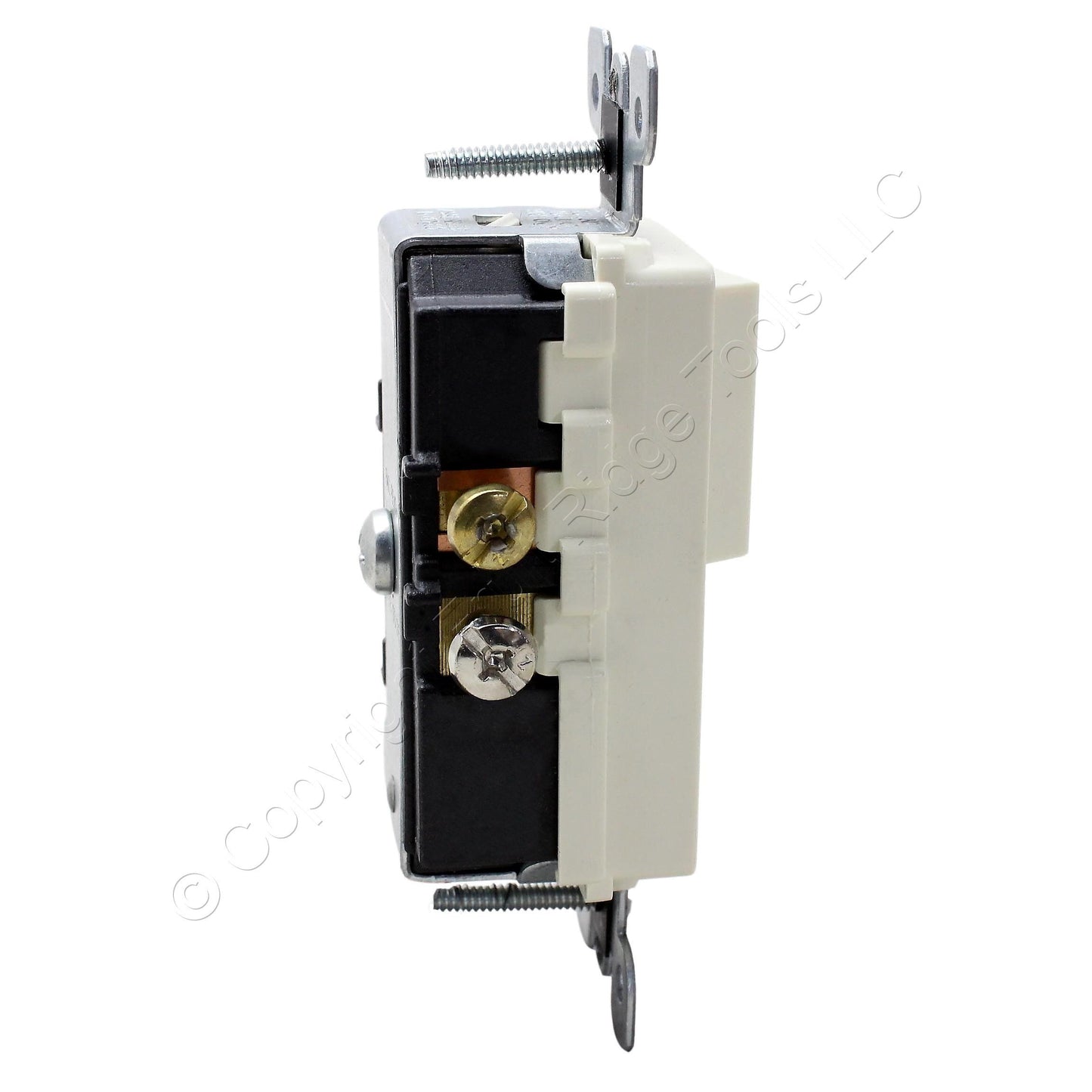 Leviton 5625-A Almond Decora Single Pole Rocker Switch & 15A Receptacle Outlet