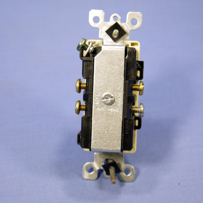 Leviton 5625-I Ivory Commercial Combination Decora 15A Rocker Switch Receptacle