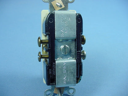 Leviton 5625-I Ivory Decora Single Pole Toggle Switch 5-15R 15A 125V Receptacle
