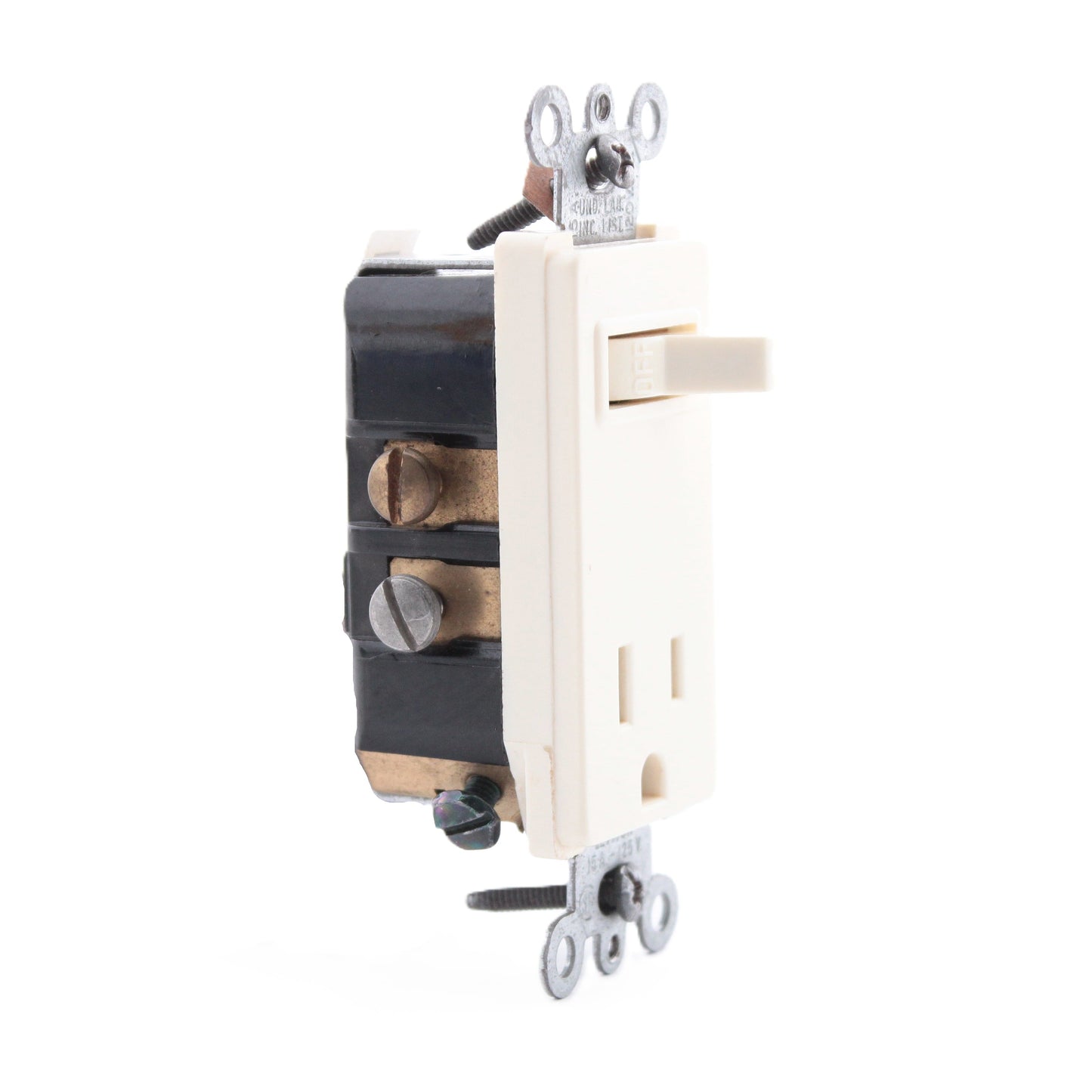 Leviton 5625-T Light Almond Decora Toggle Switch Receptacle Rocker Outlet 15A