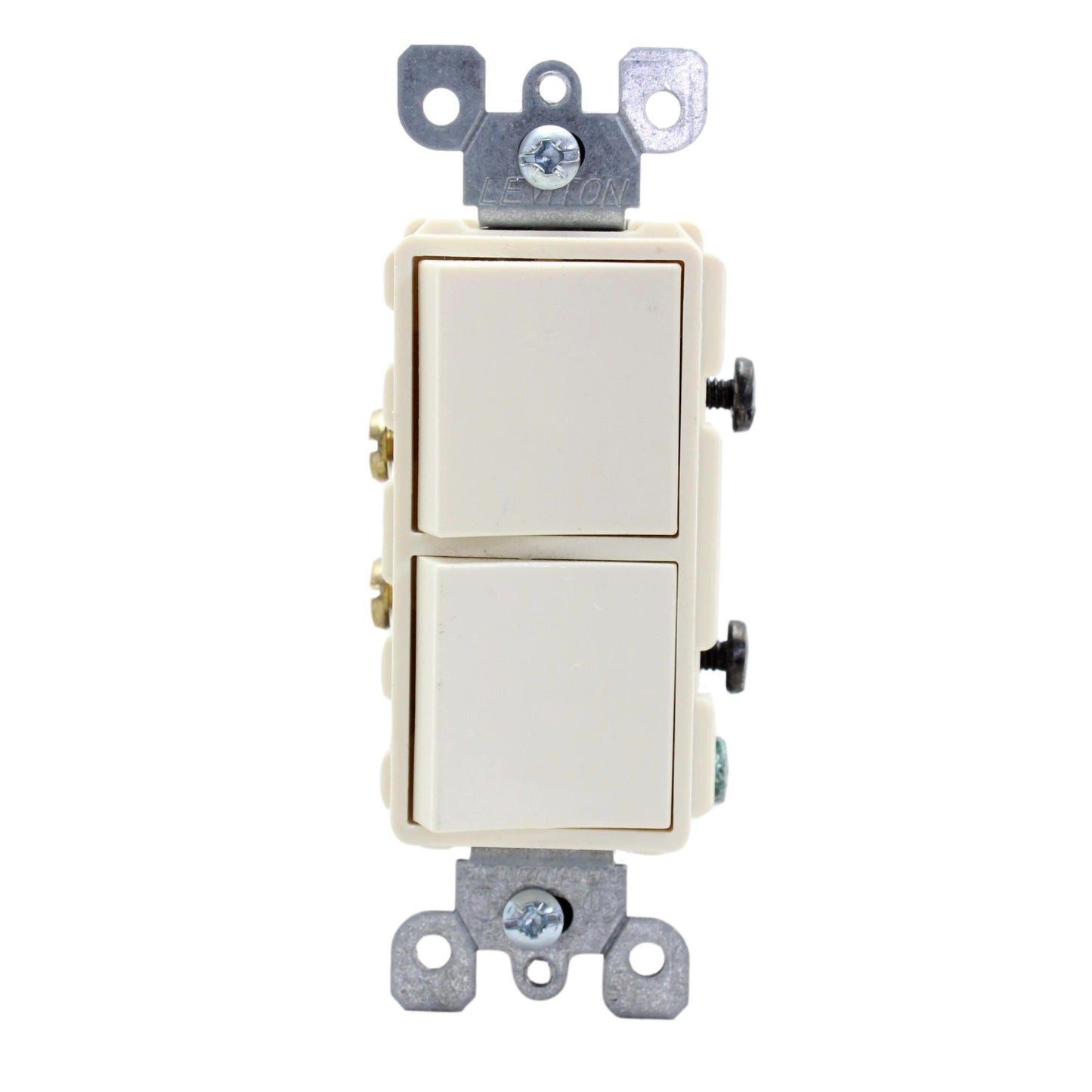 Leviton Scratched Lt Almond Decora Duplex Rocker Light Switch Duplex 15A 5634-T