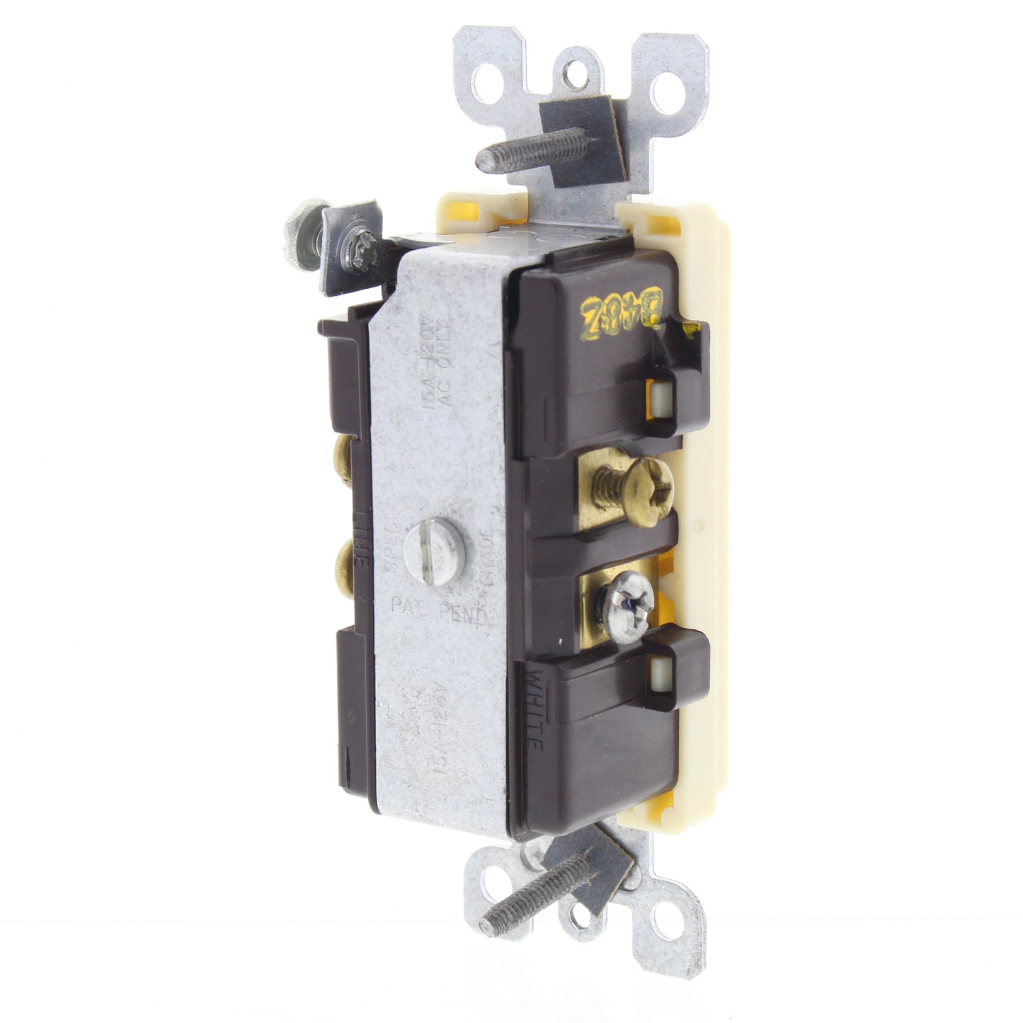 Leviton 5647-IR Ivory Decora Rocker Wall Switch & Outlet 15A Red Indicator Light
