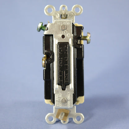 Leviton 5649-2I Ivory Decora Lighted Commercial Rocker Wall Light Switch 277V