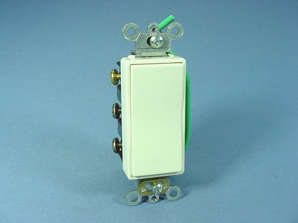 Leviton 5686-2A Almond DPDT Center-OFF Decora Rocker Light Switch Maintained
