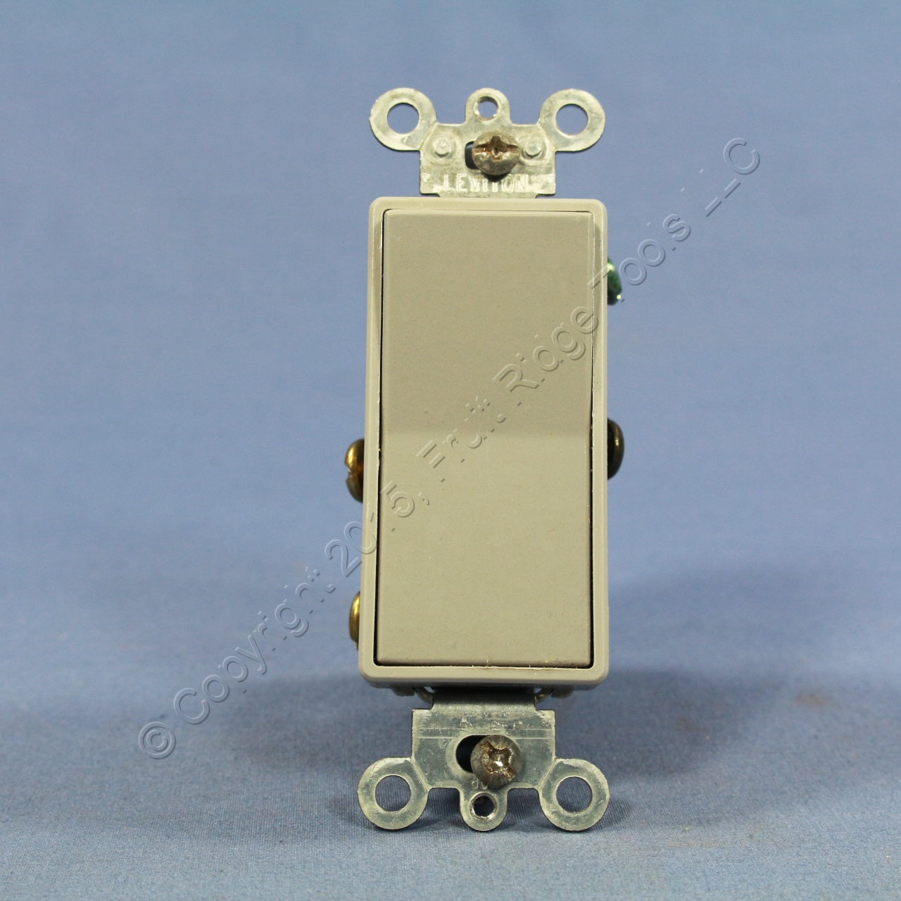 Leviton 5692-2GY Gray Commercial Double Pole Decora Rocker Light Switch 15A Bulk