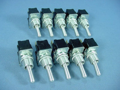 Leviton 5721 SPST Toggle Switch ON-OFF 15A-125V 10A-250V Quick-Connect 10-Pack