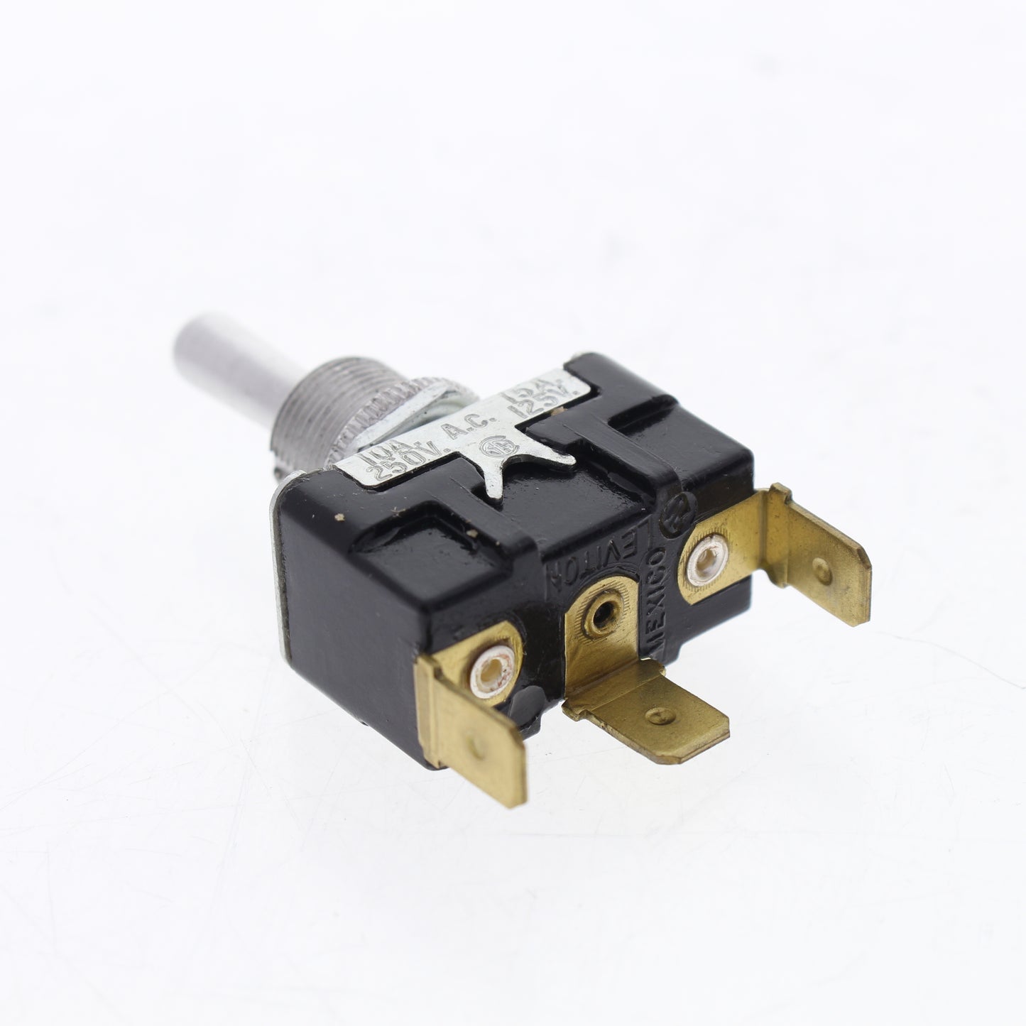 Leviton 5724 Single Pole Double Throw On-Off-On Toggle Switch Quick Connect Tabs
